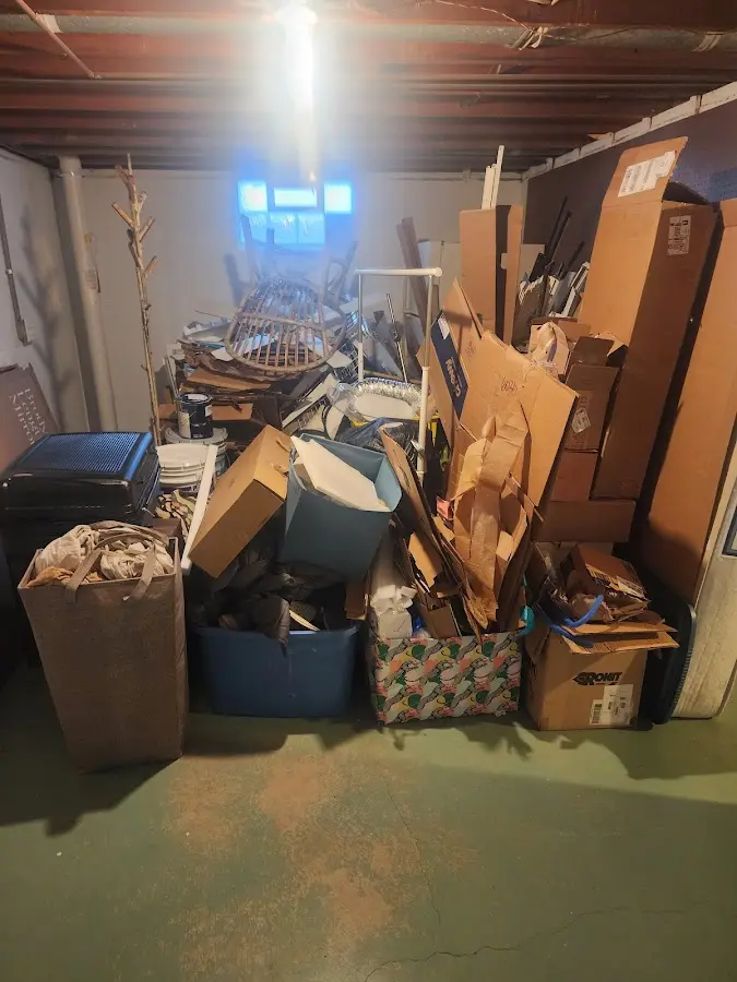 Roll-off dumpster container at job site for Concrete Dumpster Rental in Thetford